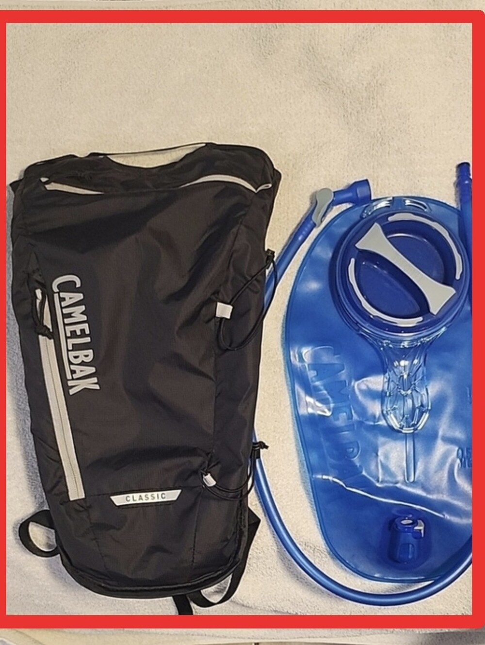 Camelbak Classic 2L Hydration Backpack - Black & Blue Reservoir